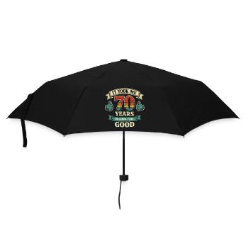 70 Jahre, um so schön zu sein – Jubiläumshumor - Regenschirm (klein) - Schwarz - Vorne