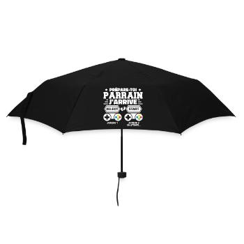Prépare Toi Parrain J'arrive - Annonce Grossesse - Parapluie standard - noir - Devant