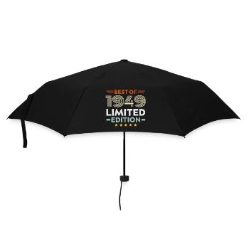 Retro 1949 Vintage Geschenk 75. Geburtstag 75 Jahre - Regenschirm (klein) - Schwarz - Vorne