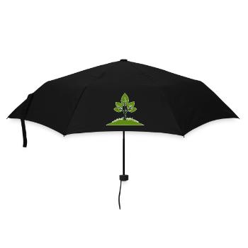 Vivid tree illustration for nature lovers - Umbrella (small) - black - Front