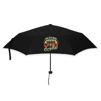 1995 Geburtstag Jahrgang 1995 Retro geboren 1995 - Regenschirm (klein) - Schwarz - Vorne