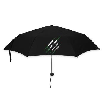 Fußball Fußballer - Regenschirm (klein) - Schwarz - Vorne