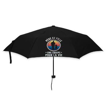 Père et fille une équipe pour la vie cadeau père - Parapluie standard - noir - Devant