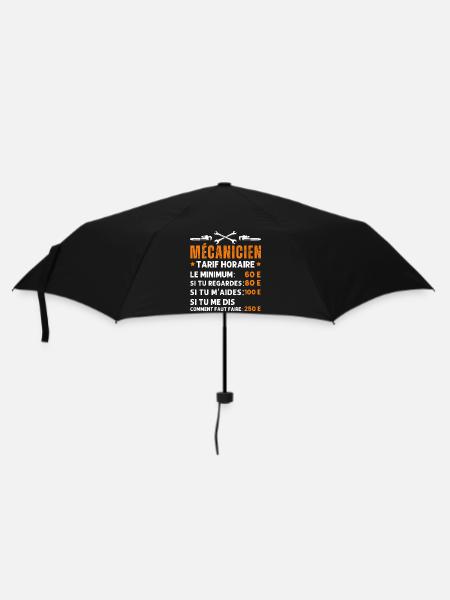 Mécanicien tarif horaire humour mécanique cadeau - Parapluie standard - noir