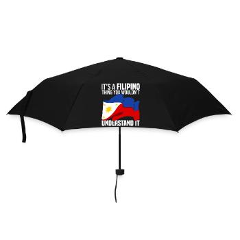 Philippinen - Regenschirm (klein) - Schwarz - Vorne
