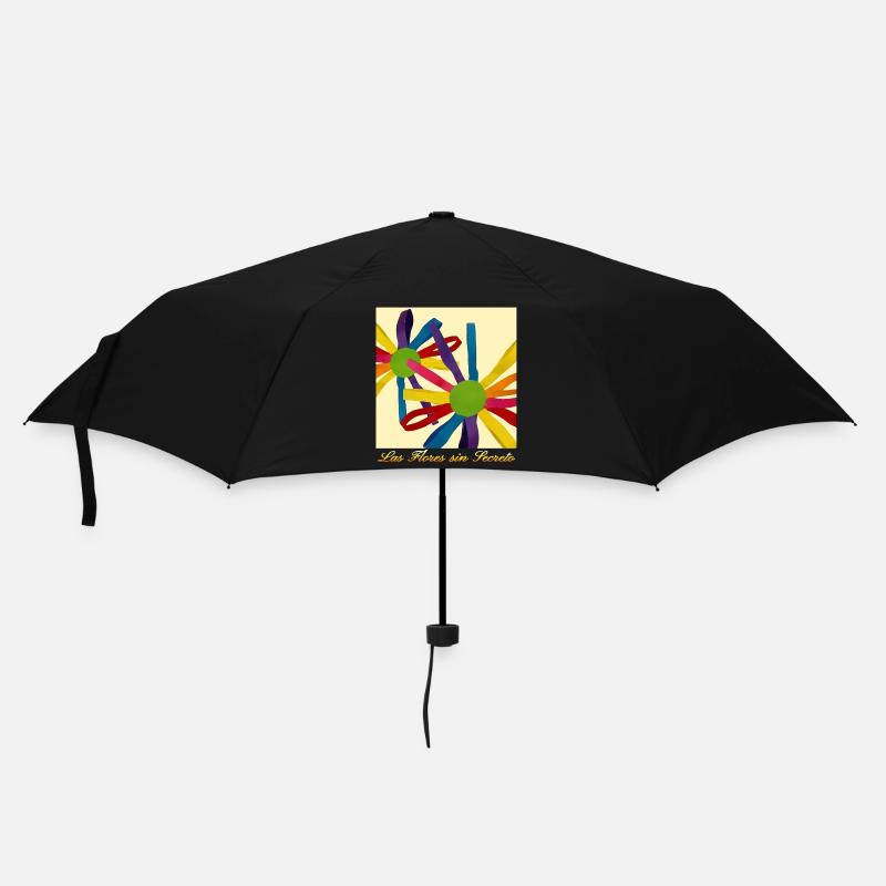 Blumen ohne Geheimnis - Regenschirm (klein) - Schwarz