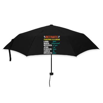 Retraite mon programme humour retraité cadeau - Parapluie standard - noir - Devant