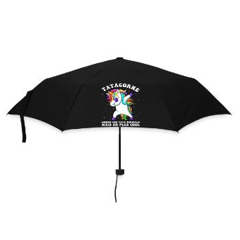 Tatacorne humour tata licorne cadeau pour tante - Parapluie standard - noir - Devant