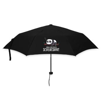 Mein Offizielles Schlafshirt Panda Chill Schlafen - Regenschirm (klein) - Schwarz - Vorne