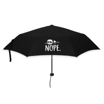 Nope Panda Pandabär Kawaii Bär Chill Schlafen - Regenschirm (klein) - Schwarz - Vorne