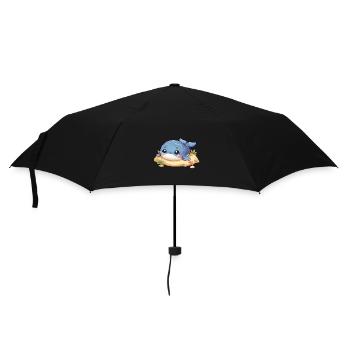 Wal auf Sandbank - Regenschirm (klein) - Schwarz - Vorne
