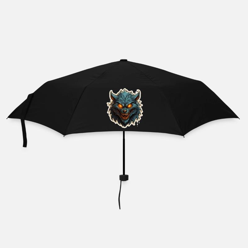 Halloween Werwolf - Regenschirm (klein) - Schwarz