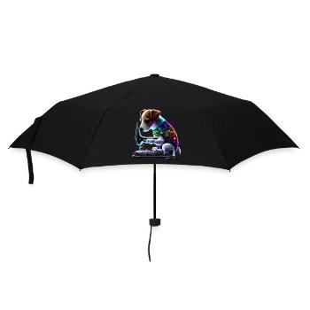 Jack Russel dog sewing with sewing machine - Umbrella (small) - black - Front
