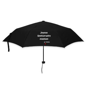 Joyeux anniversaire maman je t'aime - Parapluie standard - noir - Devant