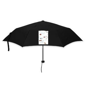 Le Père Noël skieur - Parapluie standard - noir - Devant