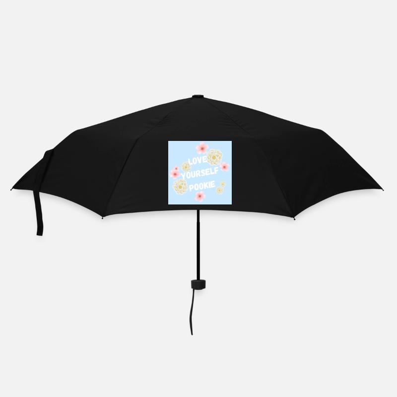 Liebe Dich Selbst Pookie Design - Regenschirm (klein) - Schwarz