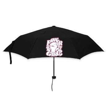 Girl power girl power feminism saying - Umbrella (small) - black - Front