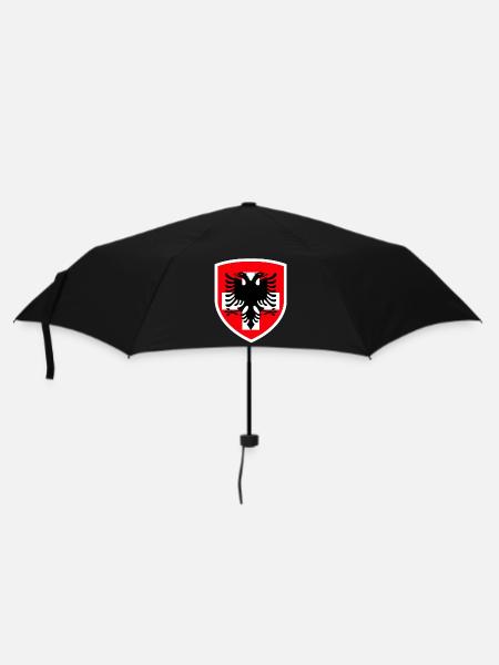 Albanien - Schweiz - Kosovo - Regenschirm (klein) - Schwarz