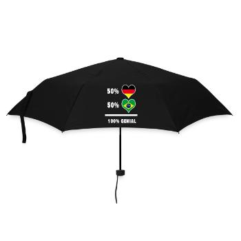 Deutschland und Brasilien Genial / Geschenk - Regenschirm (klein) - Schwarz - Vorne