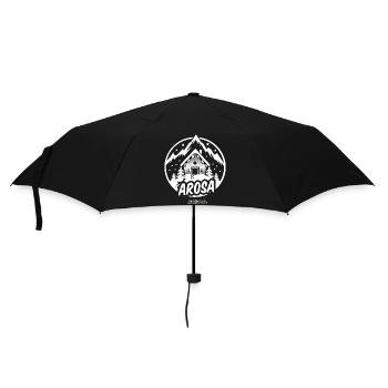 Arosa T-Shirt Switzerland Ski Resort - Umbrella (small) - black - Front