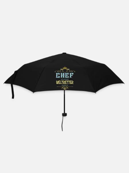 Chef Weltretter - Regenschirm (klein) - Schwarz