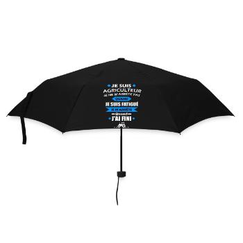 Je suis agriculteur t-shirt homme cadeau message - Parapluie standard - noir - Devant