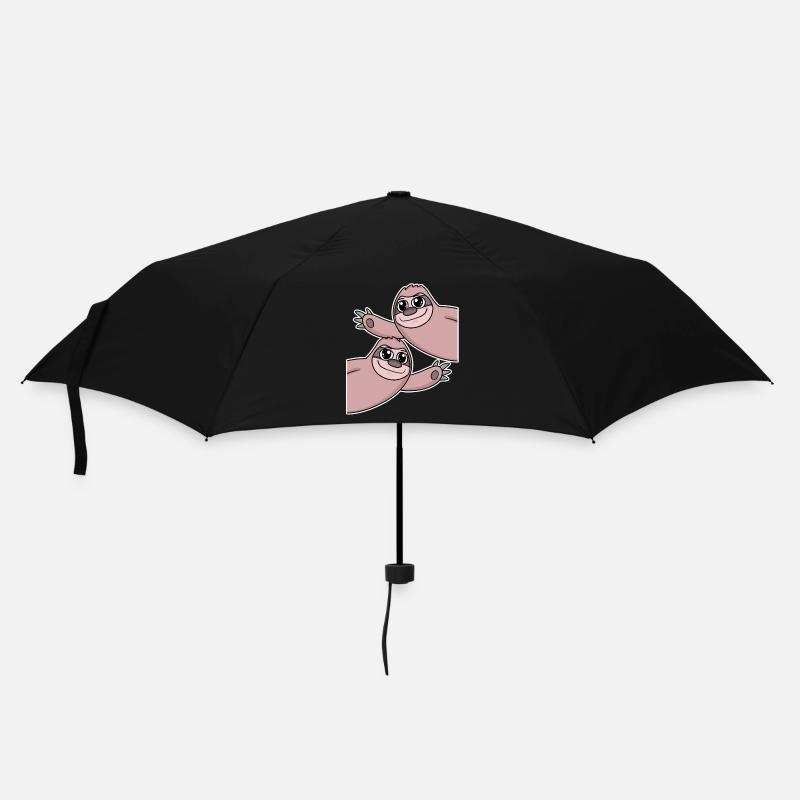 Faultier Faultiere - Regenschirm (klein) - Schwarz