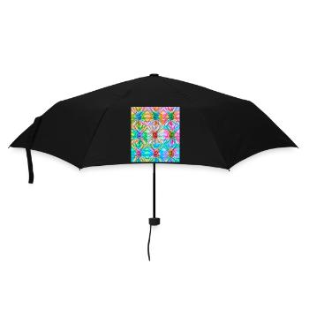 Boîte vibrante et motif de lumière abstrait - Parapluie standard - noir - Devant
