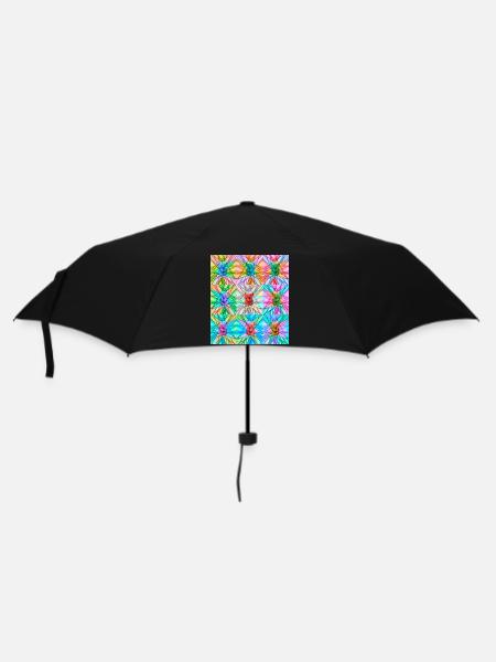 Vibrant Can and Abstract Light Pattern - Umbrella (small) - black