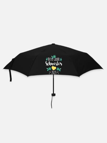 Beste Große Schwester 2023 - Regenschirm (klein) - Schwarz