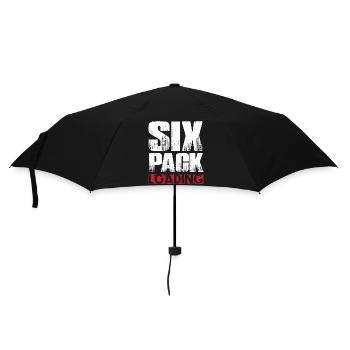 Six Pack Loading Dunkel coole shirts ch / at - Regenschirm (klein) - Schwarz - Vorne