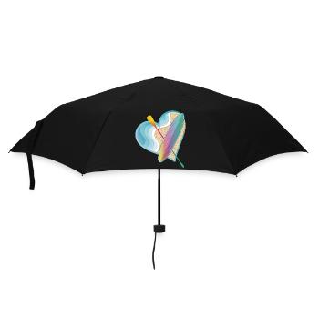 Stand up paddle avec beaucoup de cœur sur la plage - Parapluie standard - noir - Devant