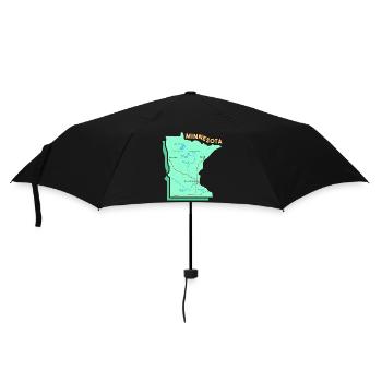 Karte von Minnesota Design für stolze Minnesotaner - Regenschirm (klein) - Schwarz - Vorne