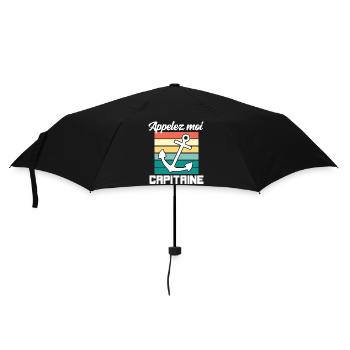 Appelez moi capitaine cadeau humour homme marin - Parapluie standard - noir - Devant