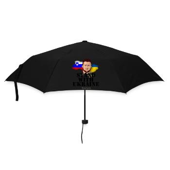 Slowenien Ukraine Selenskyj - Regenschirm (klein) - Schwarz - Vorne