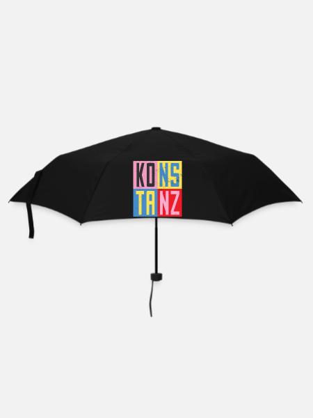 Konstanz Städte Design - Regenschirm (klein) - Schwarz