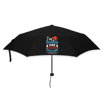 I am dreaming of a wine Christmas - Umbrella (small) - black - Front