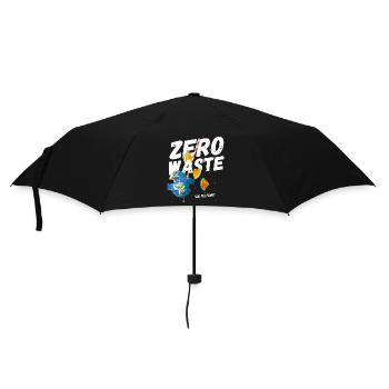 zero waste, there is no planet b, earth, climate c - Umbrella (small) - black - Front