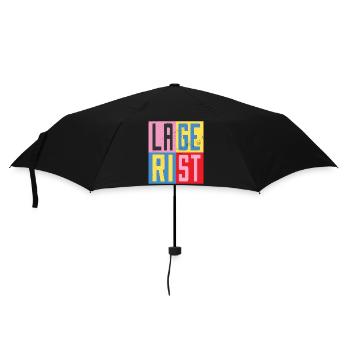 Lagerist Design - Regenschirm (klein) - Schwarz - Vorne