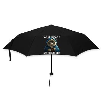 Guten Morgen Ganz dünnes Eis - Katze - Regenschirm (klein) - Schwarz - Vorne