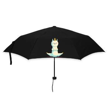 Yogallama - Regenschirm (klein) - Schwarz - Vorne