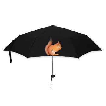 Eichhörnchen - Regenschirm (klein) - Schwarz - Vorne