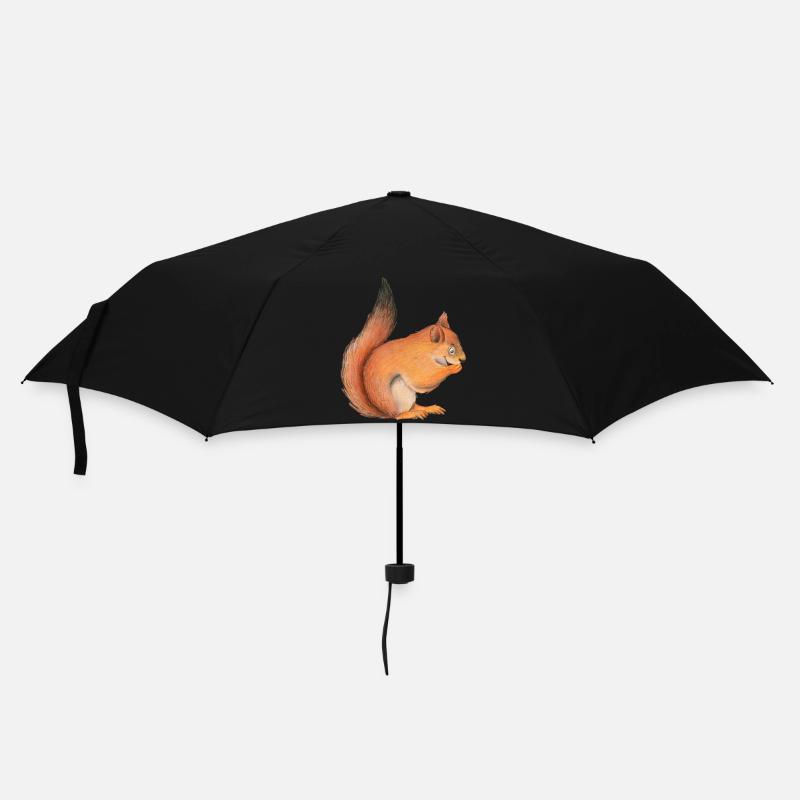 Eichhörnchen - Regenschirm (klein) - Schwarz