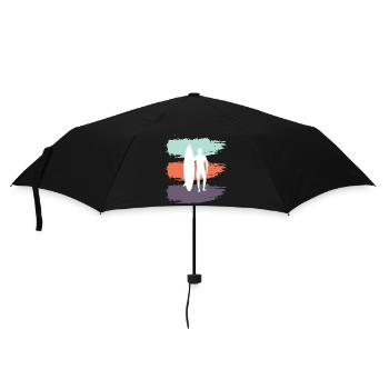Skateboard SUP Surfen - Regenschirm (klein) - Schwarz - Vorne
