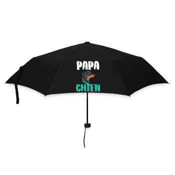 Papa Chien - Illustration Canine Colorée Moderne - Parapluie standard - noir - Devant
