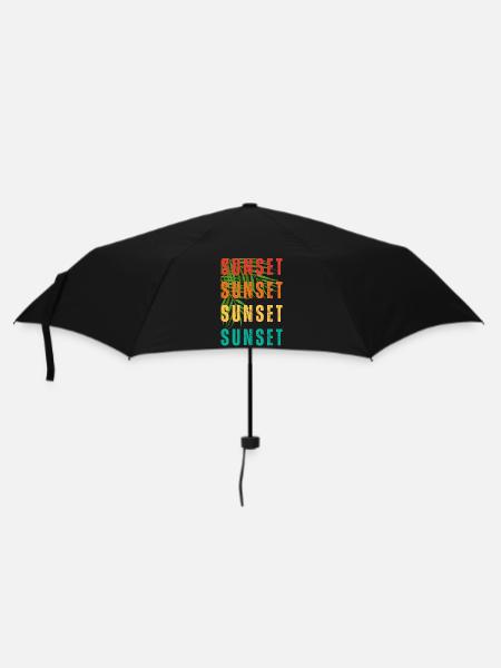 Texte du gradient tropical Sunset - Parapluie standard - noir
