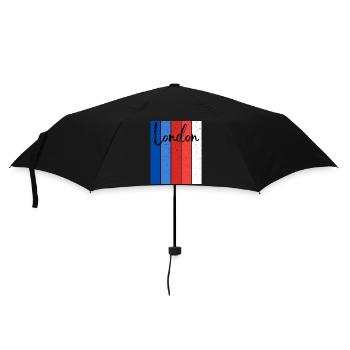 London Stripes Speckle Script - Umbrella (small) - black - Front