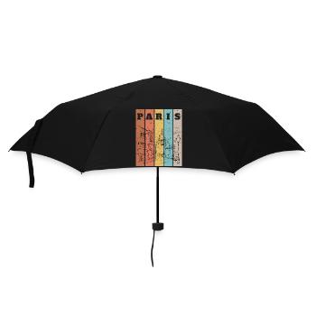 Croquis de la ligne d’horizon des Rayures de Paris - Parapluie standard - noir - Devant