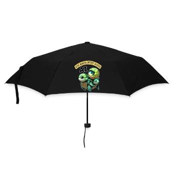 Ich mach jetzt auch AI - Regenschirm (klein) - Schwarz - Vorne