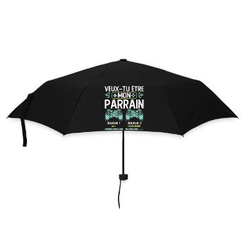 Veux-tu être Mon Parrain Gamer Demande Parrain - Parapluie standard - noir - Devant